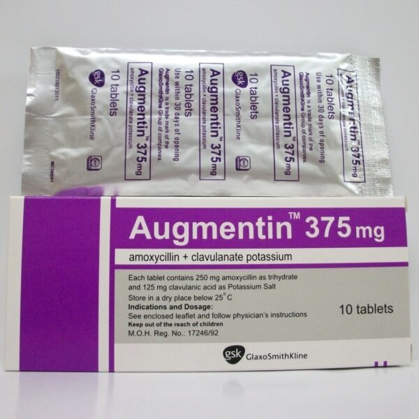 AUGMENTIN 375 MG 10 TABS.