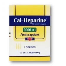 CAL-HEPARINE 12000 I.U. 3 AMP.(CANCELLED)