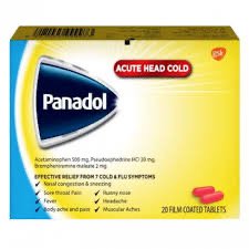 PANADOL ACUTE HEAD COLD 20 F.C.TABS.