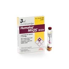 HUMALOG MIX25 100I.U./ML (5 CARTRIDGES)
