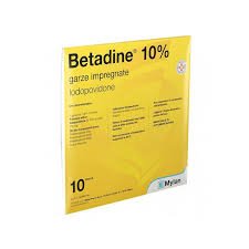 BETADINE 10% 10 STERILE GAUZE DRESSING 10*10 CM