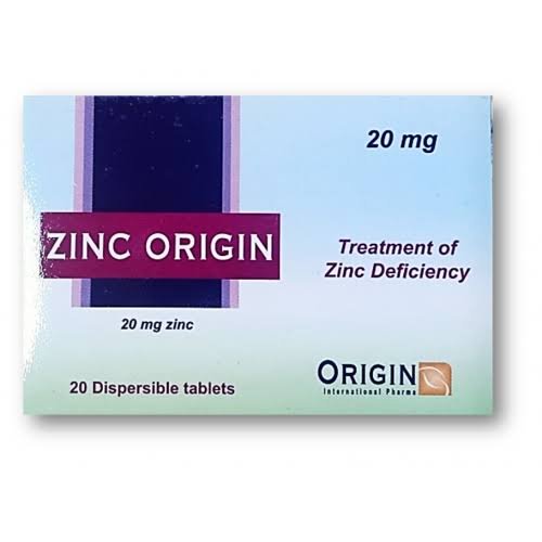ZINC ORIGIN 20MG 20 DISPERSIBLE TAB.