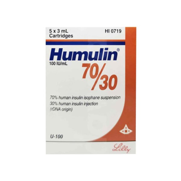 HUMULIN 70/30 100 I.U. 5 CARTRIDGE