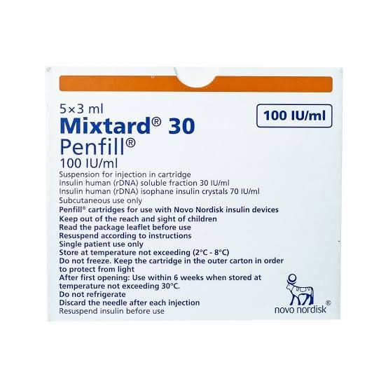 Mixtard 30Hm 100Iu 3Ml 5 Penfill