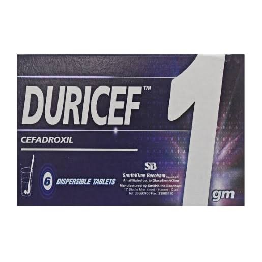 DURICEF 1 GM 6 DISPERSABLE TAB.