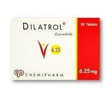 Dilatrol 6.25Mg 30 Tablets