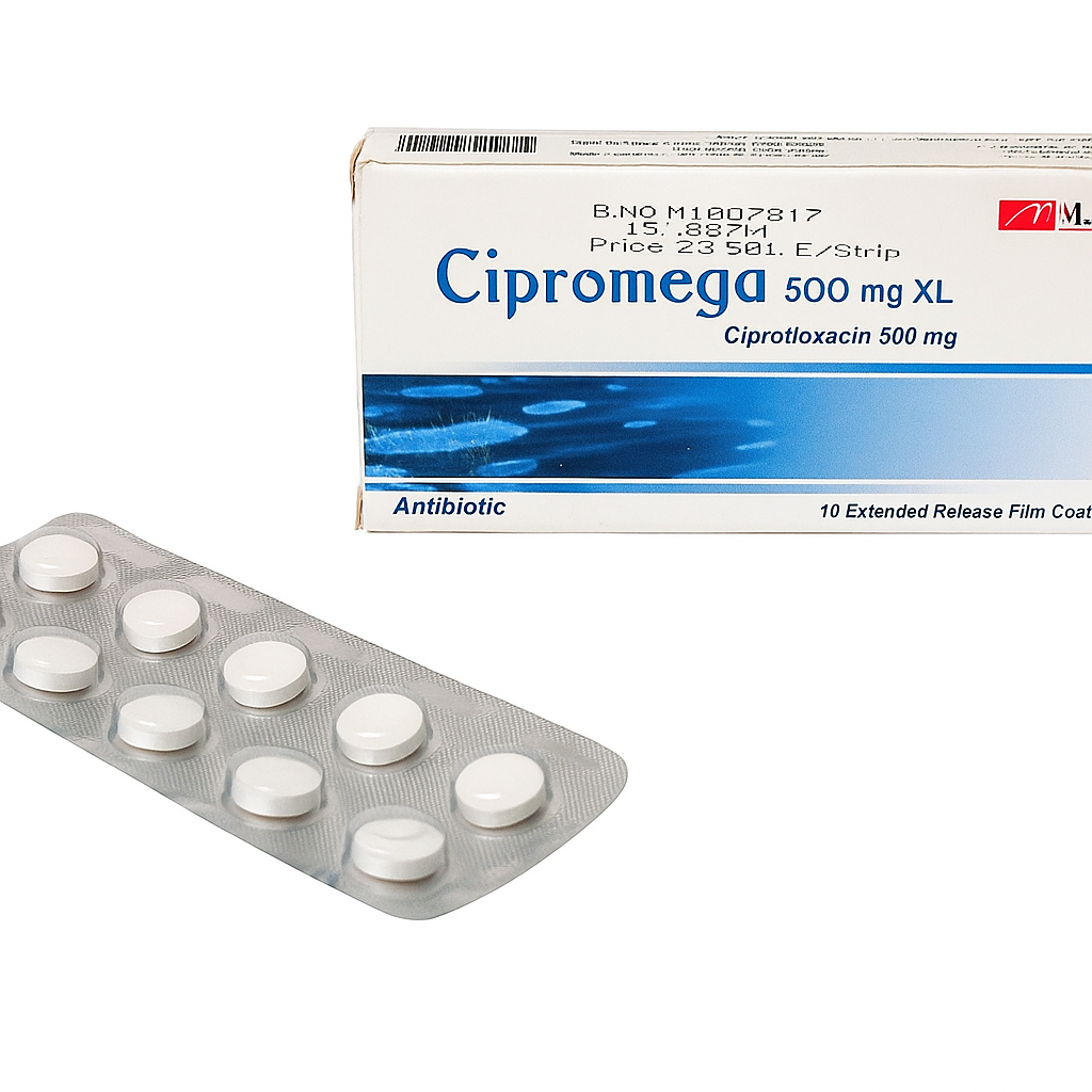 CIPROMEGA XL 500MG 10 EXT. REL. F.C.TABS.