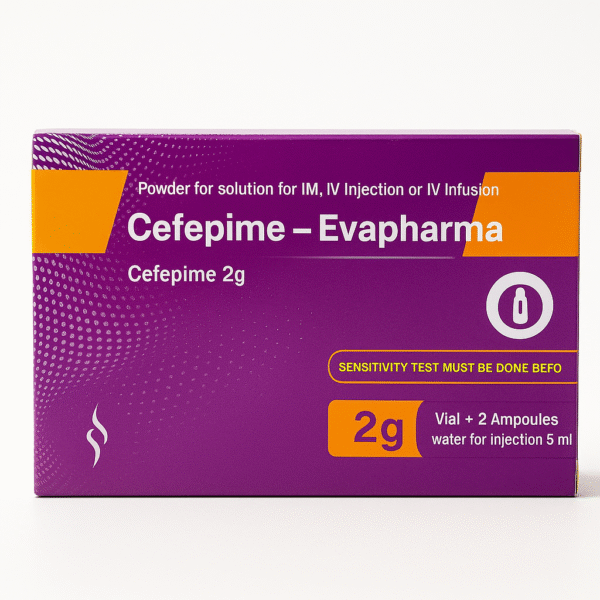 CEFEPIME-EVA PHARMA 2 GM I.M/I.V VIAL