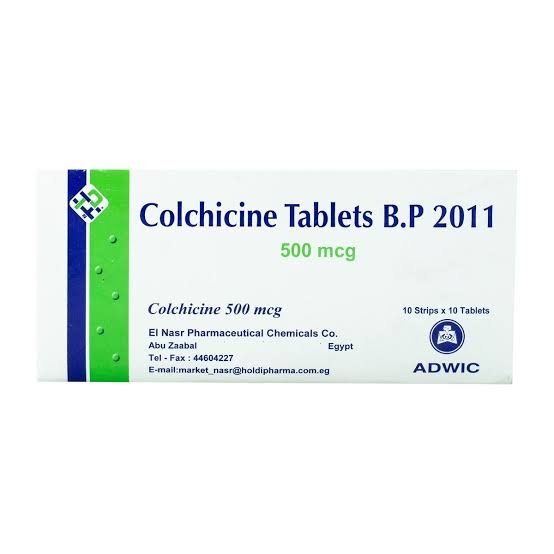 COLCHICINE 500 MCG 100 TABS.
