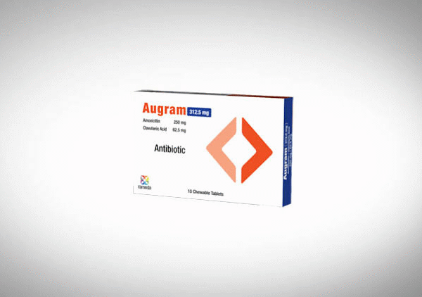 AUGRAM 312.5 MG 10 CHEWABLE TABS.