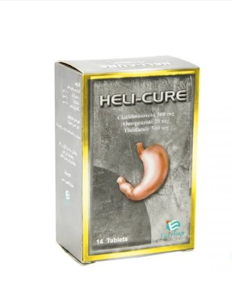 HELI-CURE 500/20/500 MG 14 ENTERIC COATED TAB.