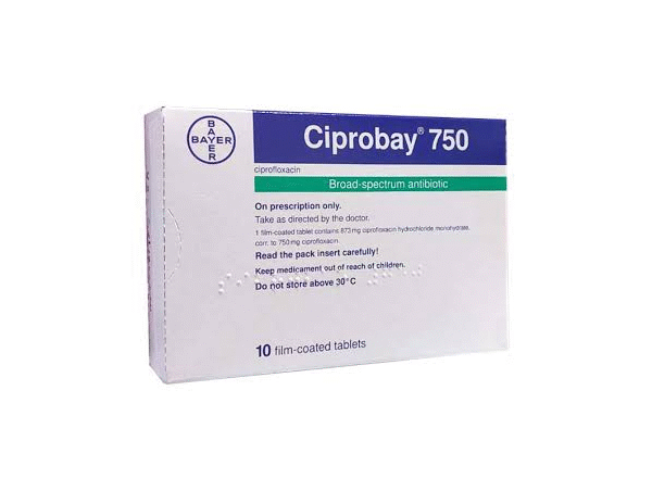 CIPROBAY 750MG 10 F.C.TAB.