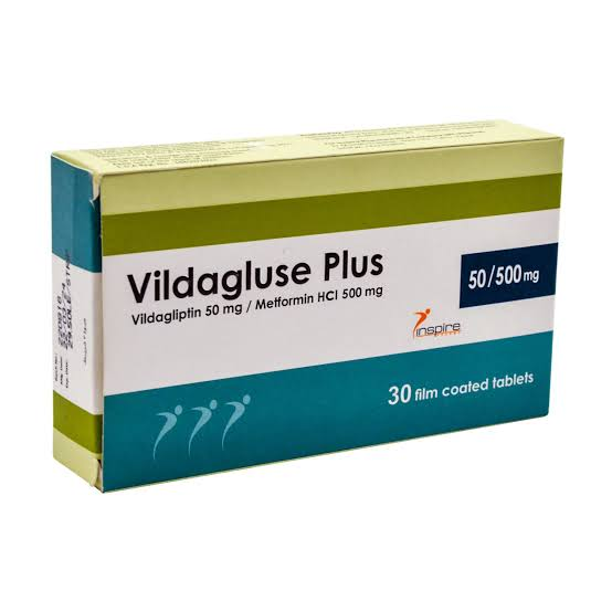 Vildagluse Plus 50/500Mg 30 Tablets