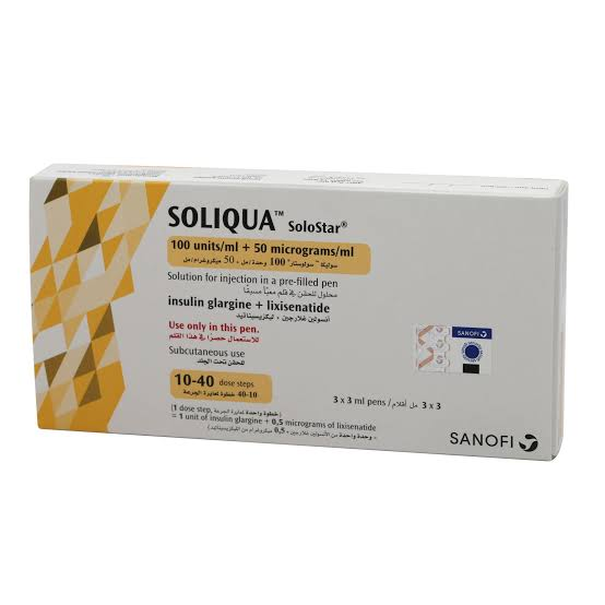 SOLIQUA 100 UNITS+50 MCG/ML 3 PREFILLED PENS 3