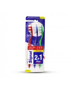 Signal Toothbrush Triple Clean Medium 2+1 Pcs Promoback
