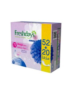 Freshdays Pantiliners - Long Scented White Musk Fragrance ( 52+20 ) Pads