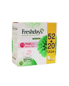 Freshdays Pantiliners - Normal ( 52+20 ) Pads