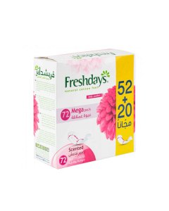 Freshdays Pantiliners - Normal Scented ( 52+20 ) Pads