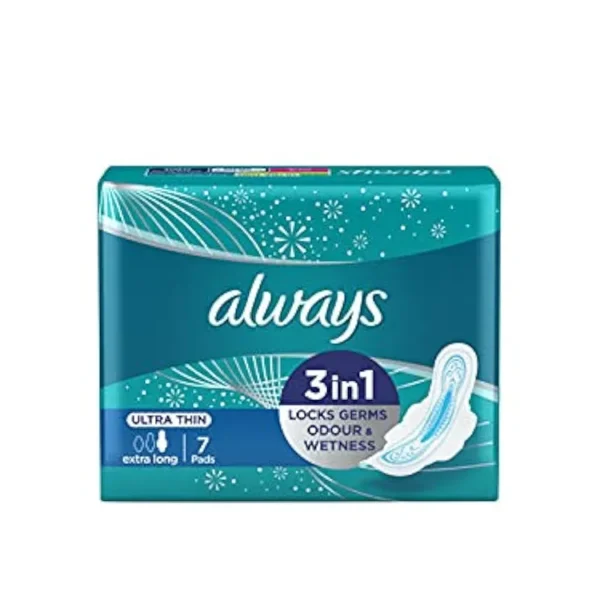 Always Ultra Delight, Extra Long Sanitary Pads, 7 Pieces