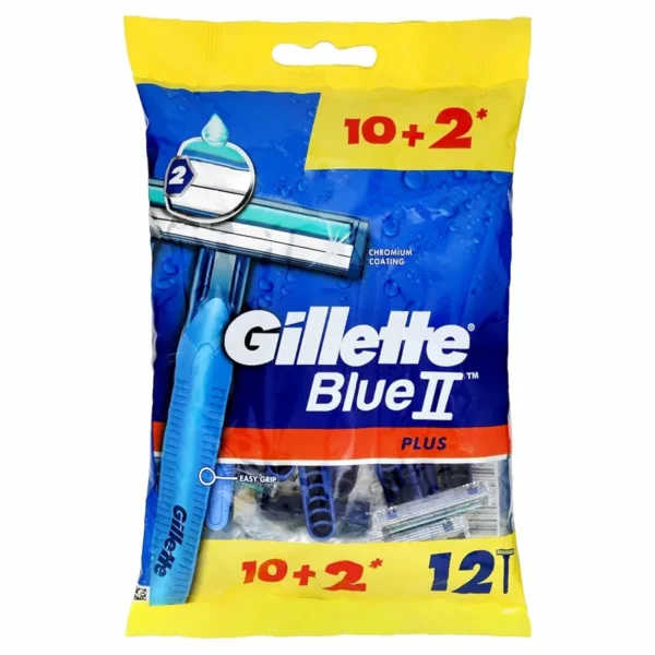 Gillette Blue II Plus Disposable Razors 10 + 2 free Razors