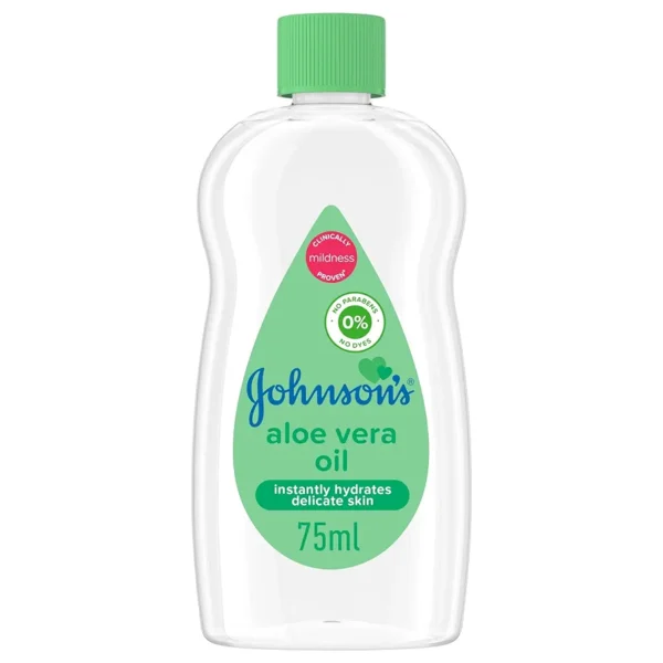 JOHNSON’S Baby Oil, Aloe Vera, 75ml