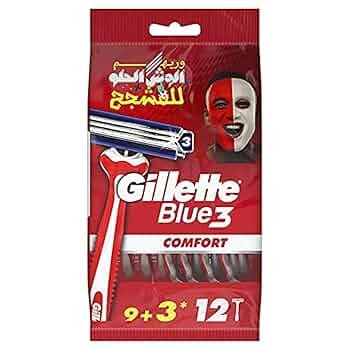 Gillette blue3 comfort men's disposable razors : 9+3 razors