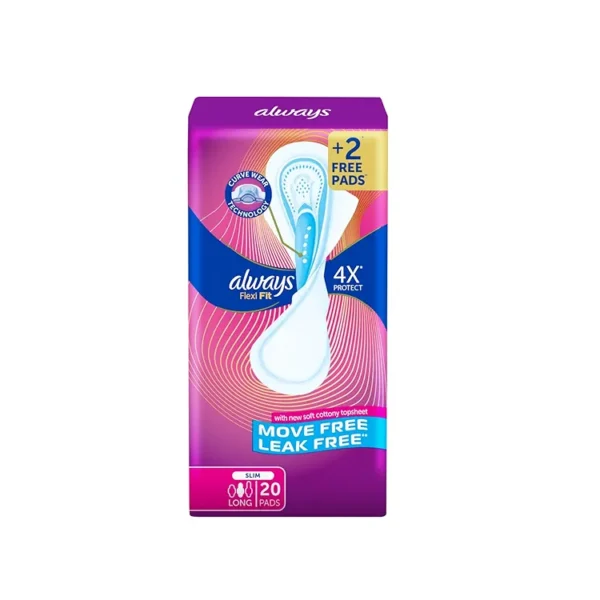 Always Flexifit Long Soft Pads, 20 Pads