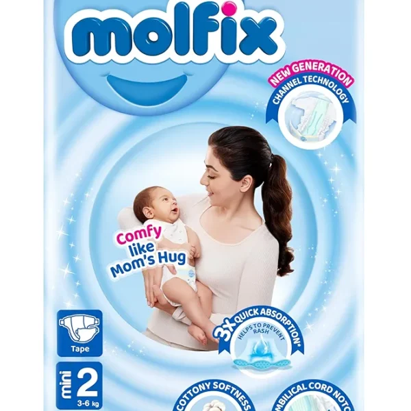 Molfix - Baby Diapers - Jumbo Pack - Mini Size 2 - 60 Pieces