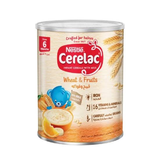 سيريلاك قمح و فواكه بالحليب من الشهر السادس 400 جرام -