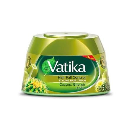 Vatika Naturals Hair Fall Control Styling Hair Cream (190mL) | Natural Extracts of Cactus, Ghergir and Olive | Nourishing Vatika Oils